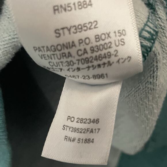 Patagonia Hoodie Sweatshirt Women Medium Fitz Roy Bear Uprisal Green Real Pocket - Picture 10 of 10